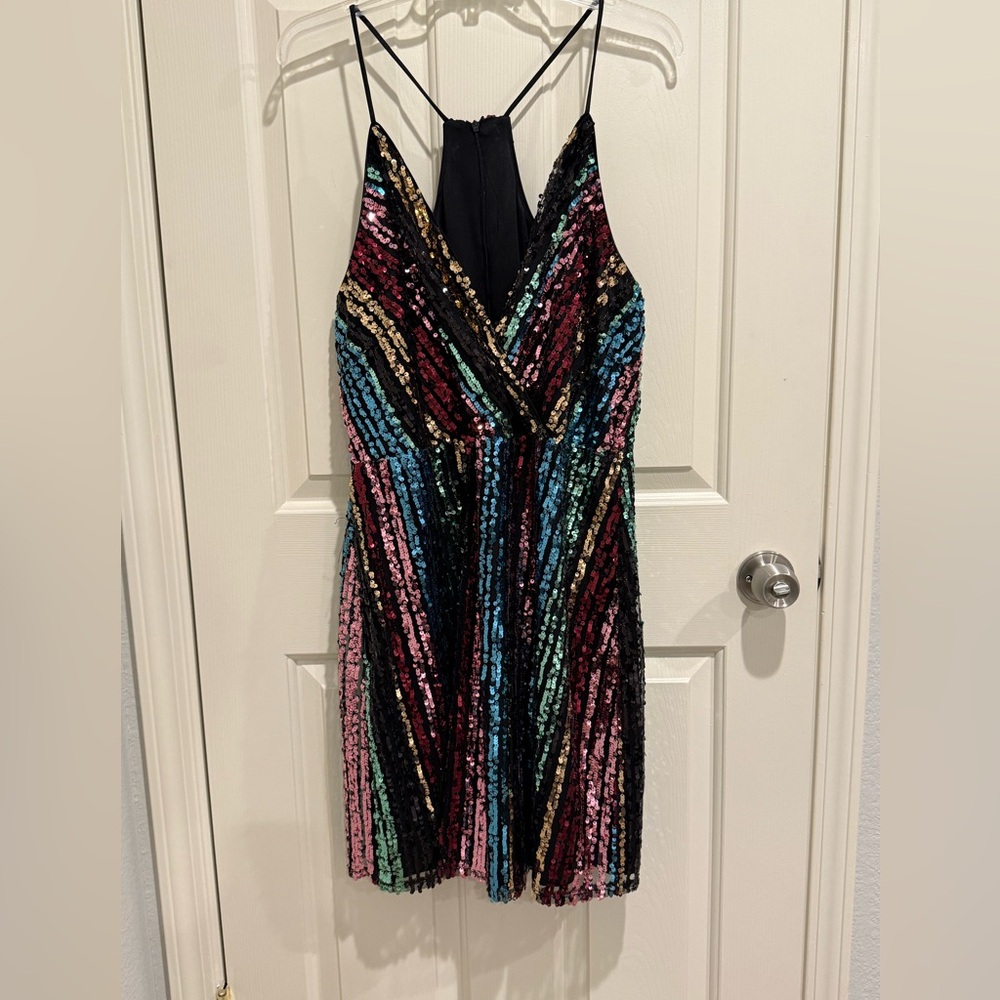 VENUS Classic Black/Multi Cocktail Dress